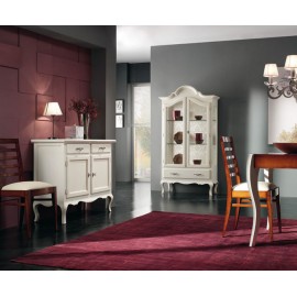 MOBILE CREDENZA LACCATO BIANCO LEGNO MASSELLO