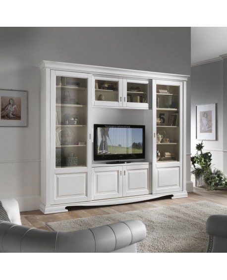 PARETE Porta tv legno massello vari colori