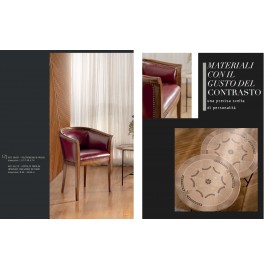 Poltroncina in faggio da tappezzare con gambe spillo