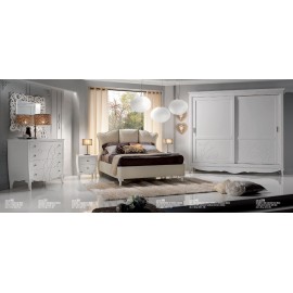 CAMERA COMPLETA LEGNO MASSELLO CON INTAGLIO