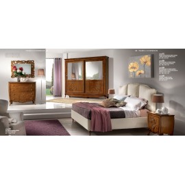 CAMERA COMPLETA LEGNO MASSELLO CON INTAGLIO