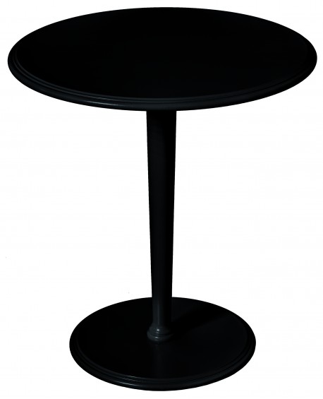 TAVOLINO ROTONDO LACCATO NERO50x50x55