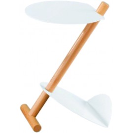 TAVOLINO PORTA RIVISTE BIANCO E NATURALE36x34x53