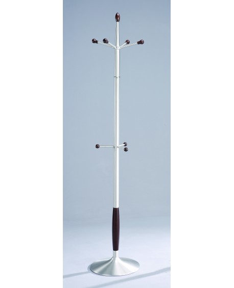 APPENDIABITI ACCIAIO SATINATO LEGNO WENGE'38x38x180