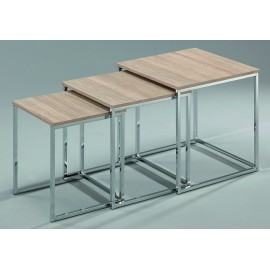 SET 3 TAVOLINI NATURALI40x40X42