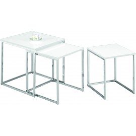 SET 3 TAVOLINI BIANCHI40x40X42
