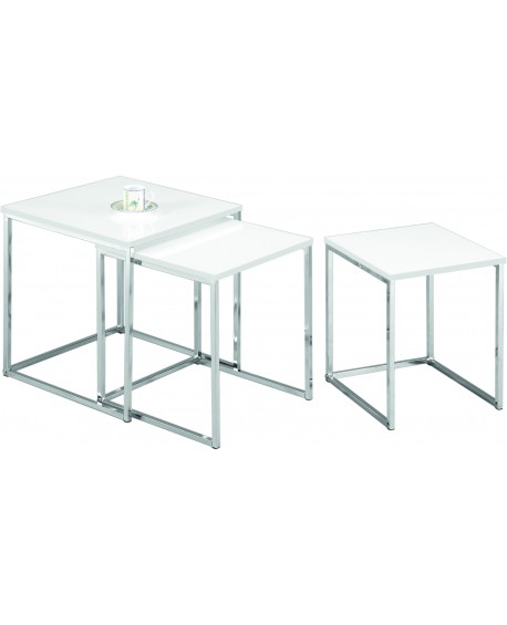 SET 3 TAVOLINI BIANCHI40x40X42