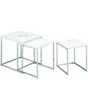 SET 3 TAVOLINI BIANCHI40x40X42