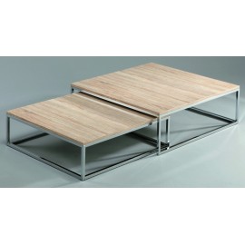 SET 2 TAVOLINI NATURALI80x80x27