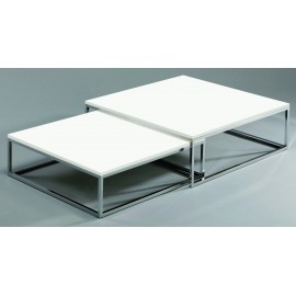 SET 2 TAVOLINI BIANCHI80x80x27