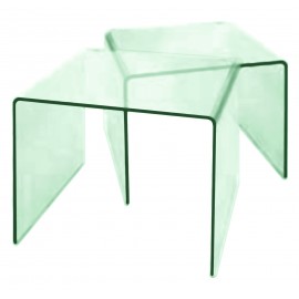 SET 2 TAVOLINI VETRO50x45x33