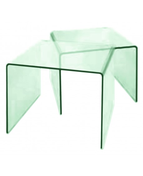 SET 2 TAVOLINI VETRO50x45x33