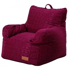 POUFF POLTRONA "LINO" ROSSA CON RIEMPIMENTO POLIESTERE65x65x75