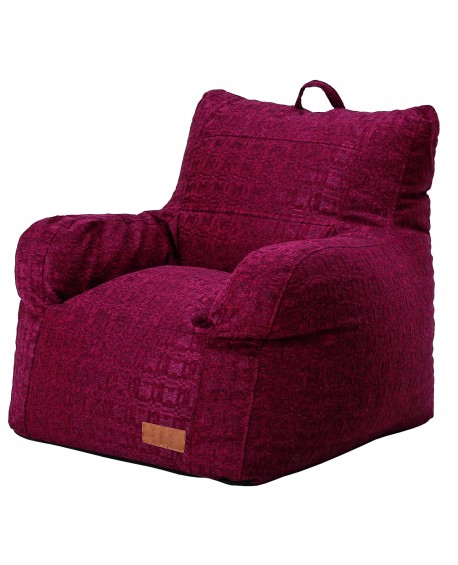 POUFF POLTRONA "LINO" ROSSA CON RIEMPIMENTO POLIESTERE65x65x75