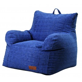 POUFF POLTRONA "LINO" BLU CON RIEMPIMENTO POLIESTERE65x65x75