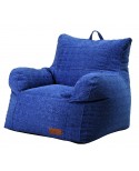 POUFF POLTRONA "LINO" BLU CON RIEMPIMENTO POLIESTERE65x65x75
