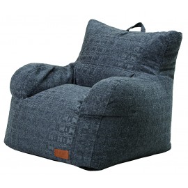 POUFF POLTRONA "LINO" GRIGIA CON RIEMPIMENTO POLIESTERE65x65x75