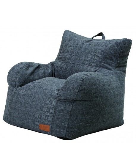 POUFF POLTRONA "LINO" GRIGIA CON RIEMPIMENTO POLIESTERE65x65x75