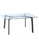 TAVOLO IN VETRO TRASPARENTE150x90x75