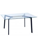 TAVOLO IN VETRO TRASPARENTE150x90x75