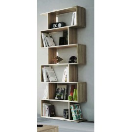 LIBRERIA 6 VANI IN MELAMINICO ROVERE80x25x192