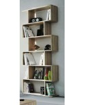 LIBRERIA 6 VANI IN MELAMINICO ROVERE80x25x192