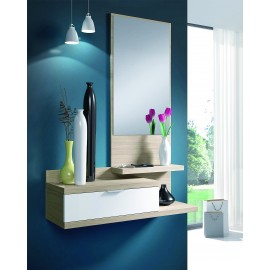 MOBILE DA INGRESSO CON SPECCHIO 1C STRUTTURA IN MELAMINICO81x29x116