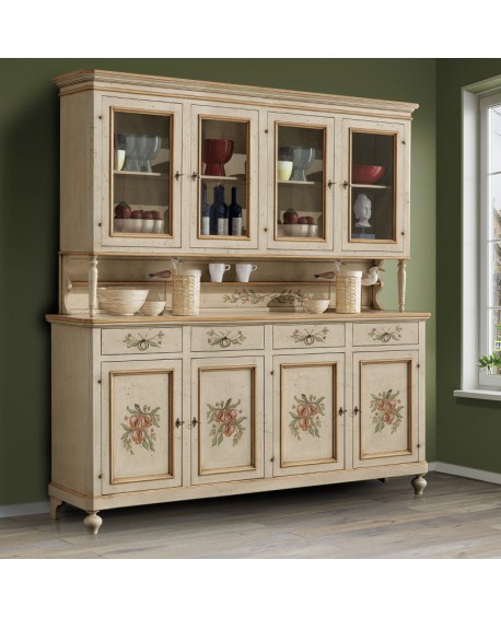 CREDENZA VETRINA BASE + ALZATA