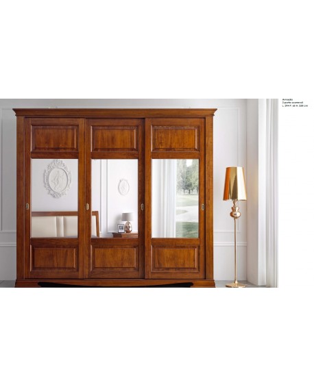 ARMADIO ANTE SCORREVOLI LEGNO MASSELLO VARI COLORI