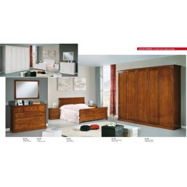 Schlafzimmer komplett mit weisser Holz