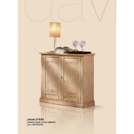 vetrina colonna in legno massello