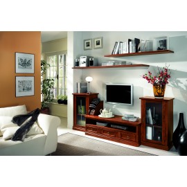 vetrina colonna in legno massello