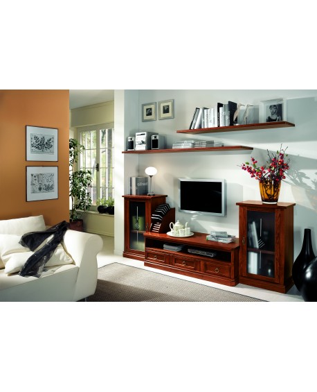 vetrina colonna in legno massello