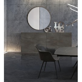 CREDENZA MADIA 4 ante ammortizzate 180x50 finitura acciaio ossidato