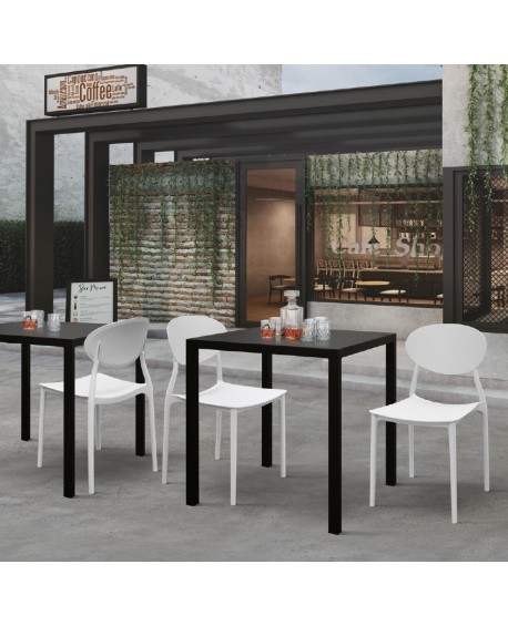 Tavolino bar autolivellante 70x70 finitura antracite