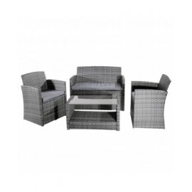 Set LIPARI  divano 2 posti MELANGE con cuscini color GRIGIO