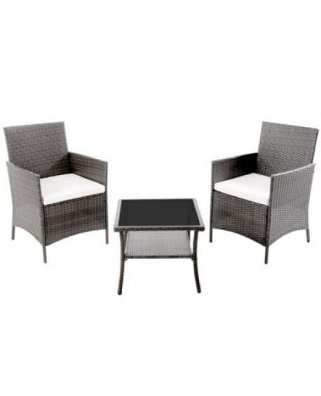 Set RITA 3 pz. con cuscini color ECRU