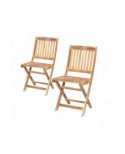 LINEA LEGNO GARDEN - Coppia sedie pieghevoli s/braccioli