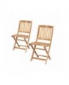 LINEA LEGNO GARDEN - Coppia sedie pieghevoli s/braccioli