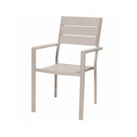 TENERIFE Sedia c/braccioli - effetto legno colore BEIGE