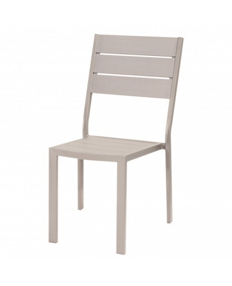 TENERIFE Sedia s/braccioli - effetto legno colore BEIGE