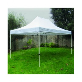 Gazebo pieghevole mercato 3 x 4,50 mt 
bianco copertura plastificata antipioggia