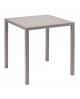Tavolo in metallo autolivellante colore  FANGO   L.80 P.80 H.75