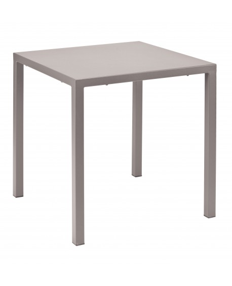 Tavolo in metallo autolivellante colore  FANGO   L.80 P.80 H.75