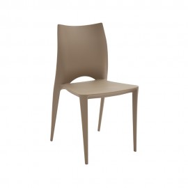 Sedia polipropilene colore Beige    L.45 H.84 P.54 HS.45