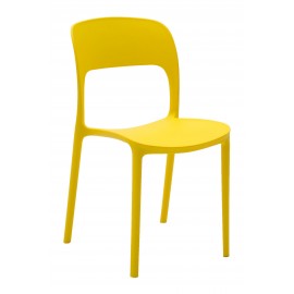 Sedia polipropilene colore Giallo    L.45 H.83,5 P.41 HS.46