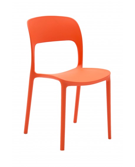 Sedia polipropilene colore Arancio    L.45 H.83,5 P.41 HS.46