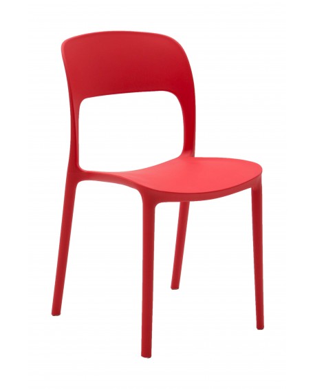 Sedia polipropilene colore Rosso    L.45 H.83,5 P.41 HS.46