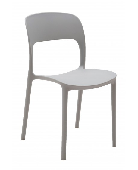 Sedia polipropilene colore Grigio chiaro L.45 H.83,5 P.41 HS.46