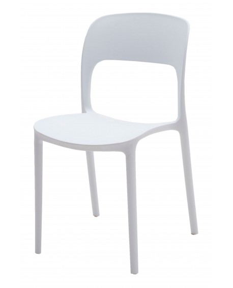 Sedia polipropilene colore Bianco    L.45 H.83,5 P.41 HS.46